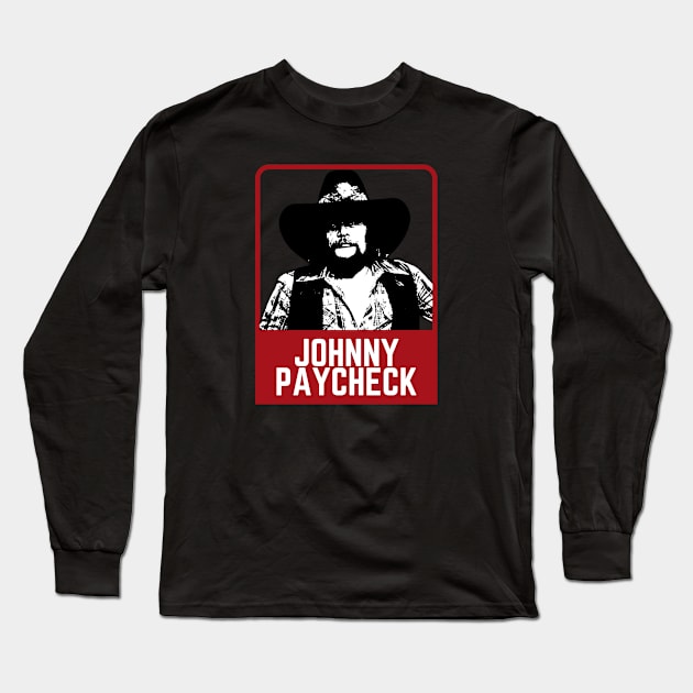 Johnny paycheck ~~~ 70s retro Long Sleeve T-Shirt by BobyOzzy